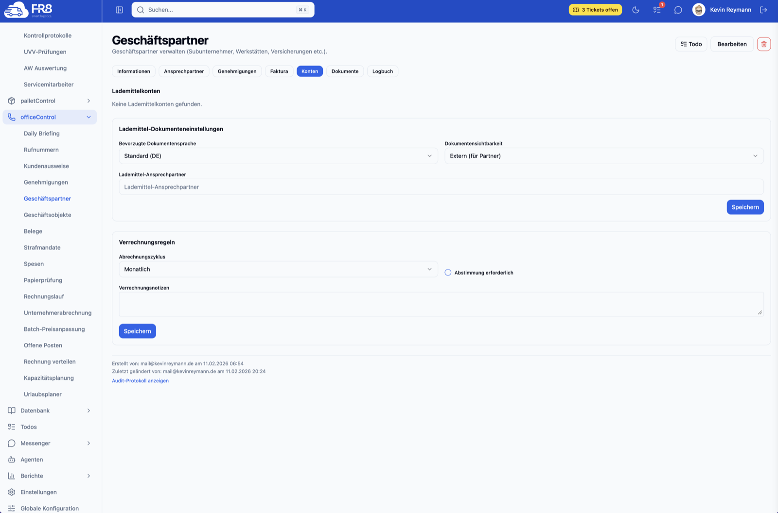 FR8 Verwaltung & Backoffice